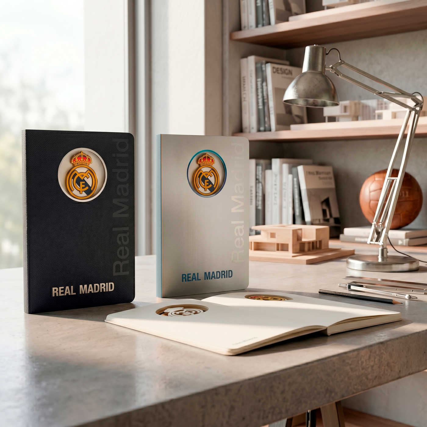 Official Real Madrid 3D Notebook A5 Grey