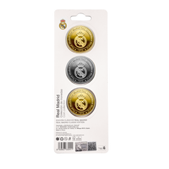 Official Real Madrid Collectible Coins Pack of 3 units.