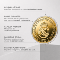 Moeda Oficial Real Madrid Colecionável Europa Kings Ouro