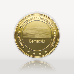 Moneda Oficial Real Madrid Coleccionable  Bernabéu Oro