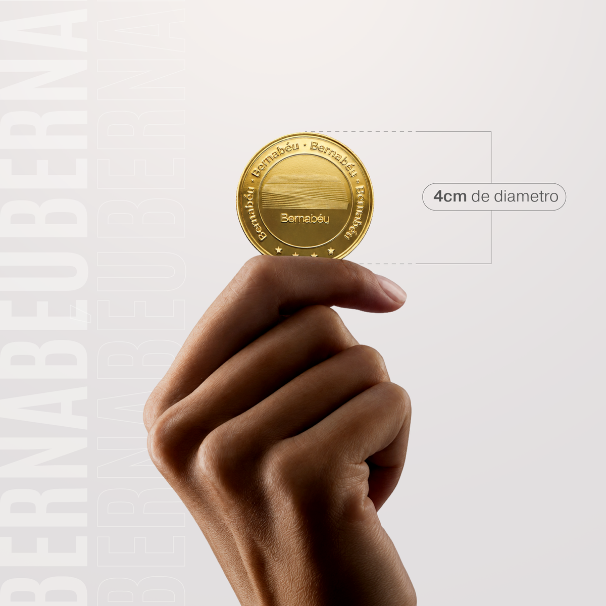 Moneda Oficial Real Madrid Coleccionable  Bernabéu Oro