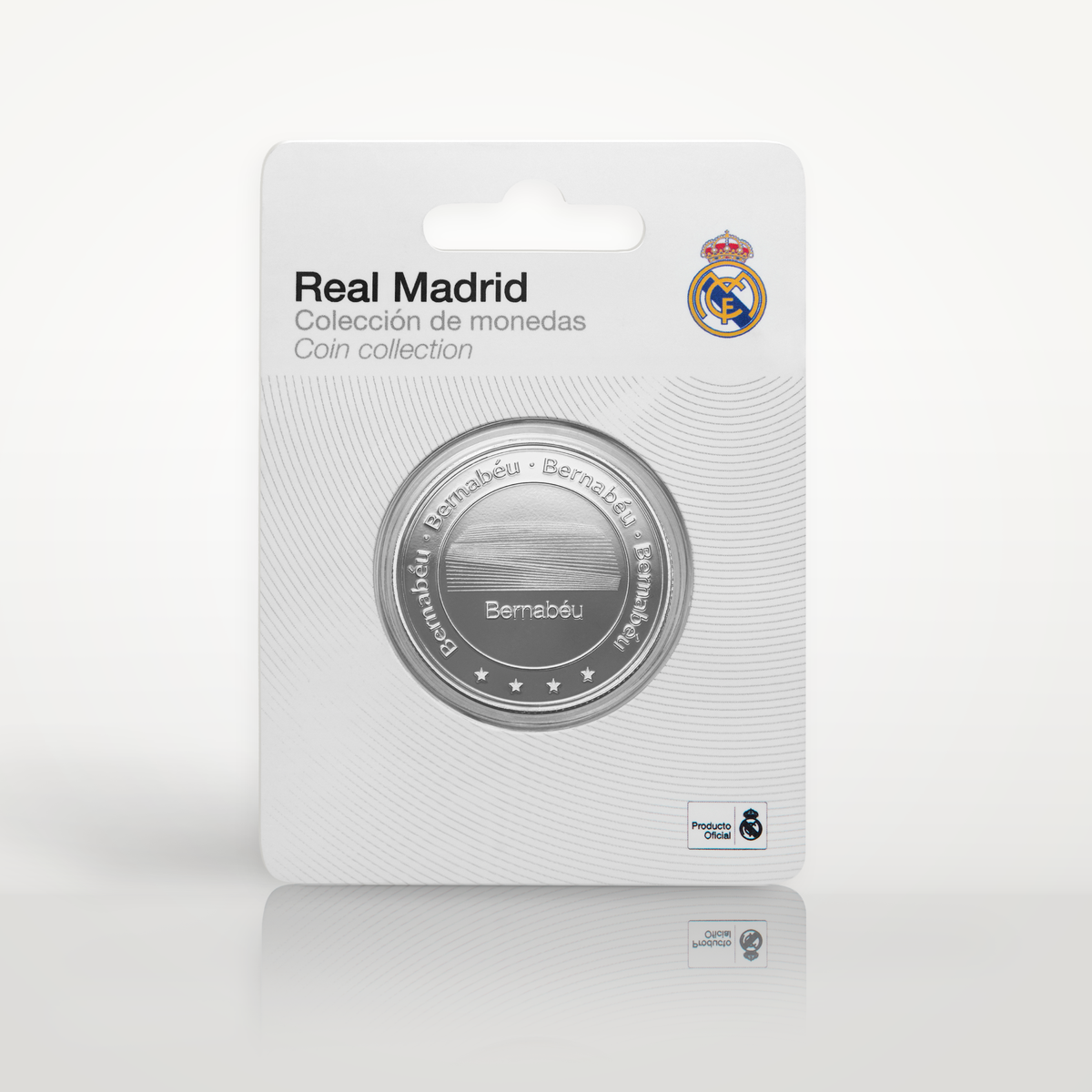 Moneda Oficial Real Madrid Coleccionable Bernabéu Plata