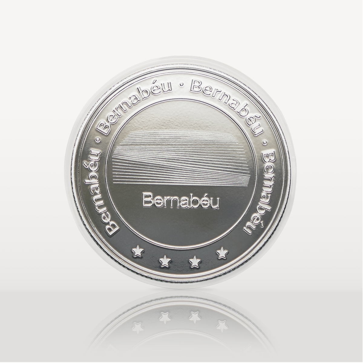 Moneda Oficial Real Madrid Coleccionable Bernabéu Plata