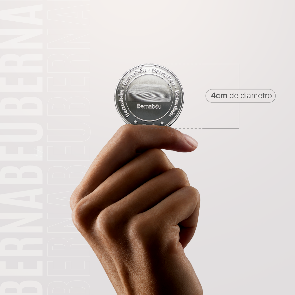Moneda Oficial Real Madrid Coleccionable Bernabéu Plata