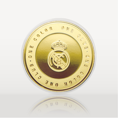 Moneda Oficial Real Madrid Coleccionable One Club One Color Oro