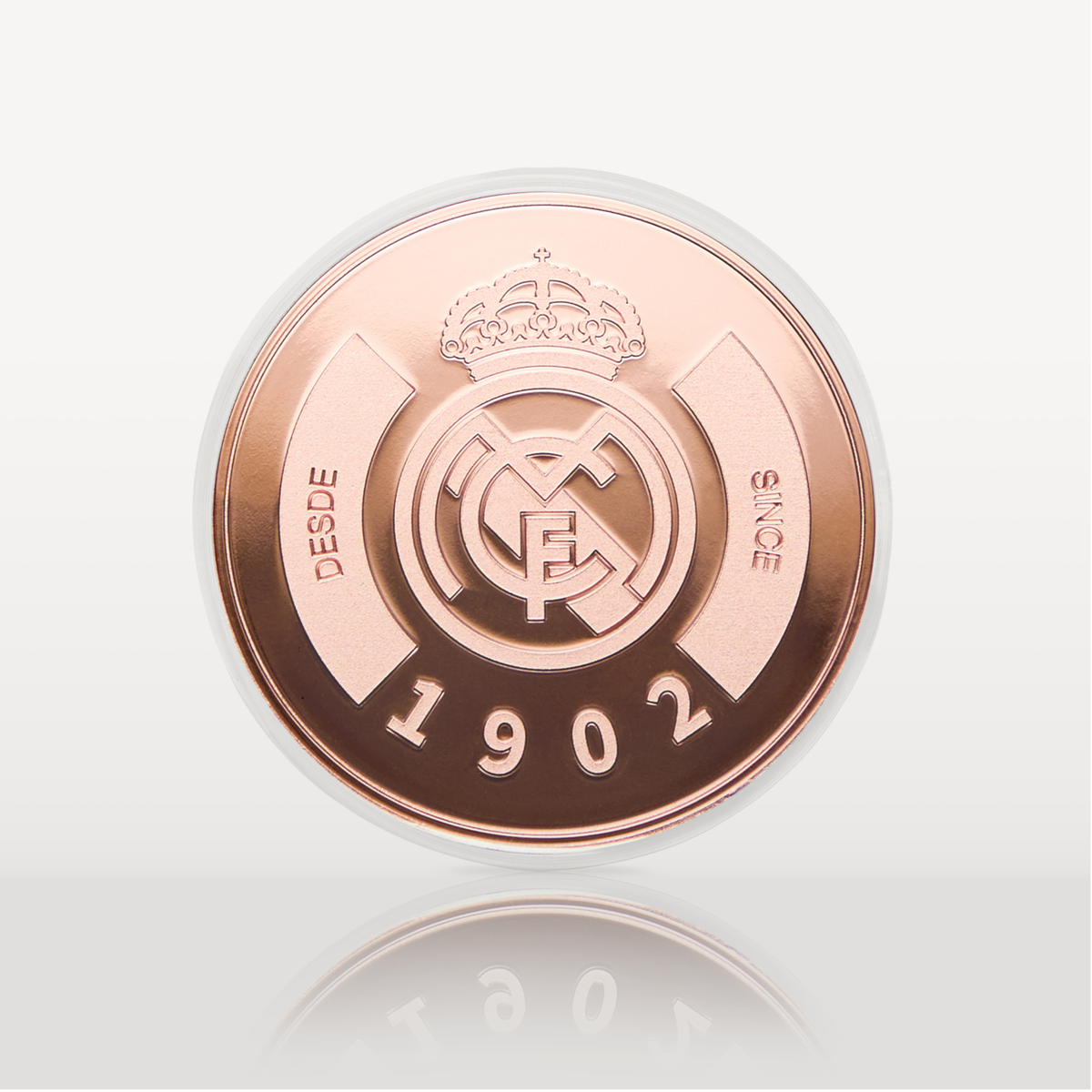 Moneda Oficial Real Madrid Coleccionable 1902 Bronce