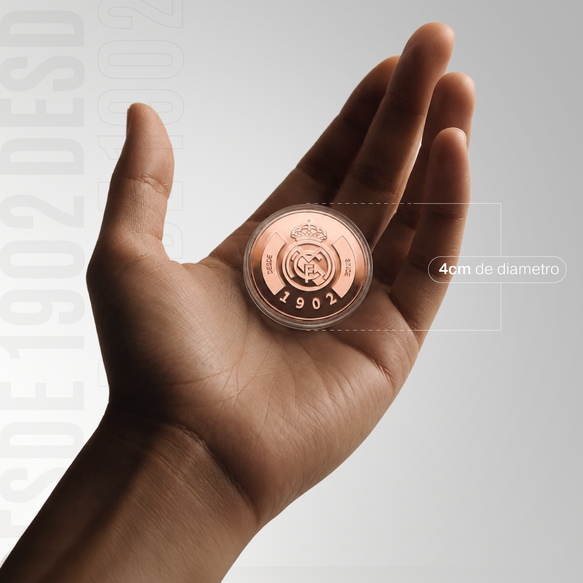 Moneda Oficial Real Madrid Coleccionable 1902 Bronce