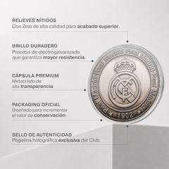 Moneda Oficial Real Madrid Coleccionable El Mejor Equipo del Mundo Níquel Ant.