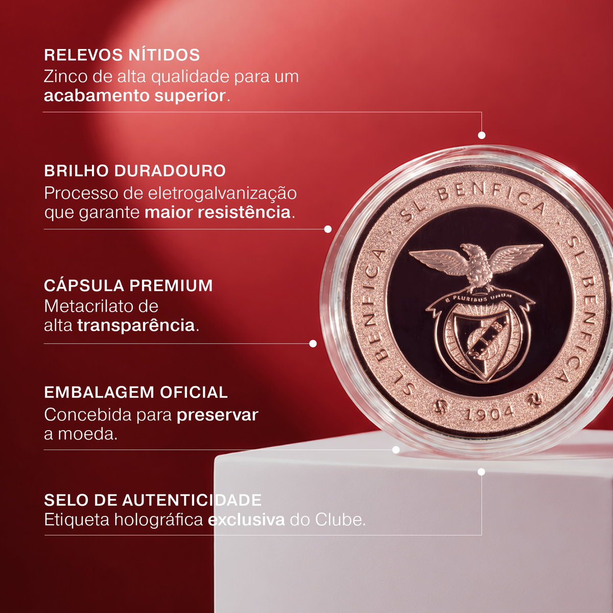Moeda Oficial Sport Lisboa e Benfica Águia