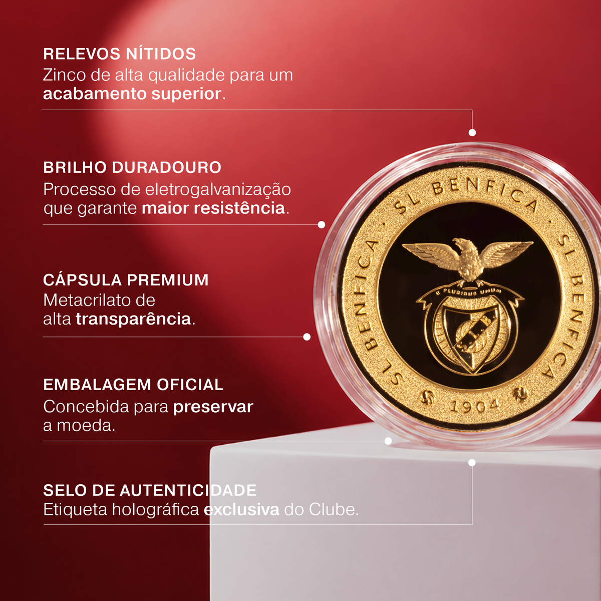 Moeda Oficial Sport Lisboa e Benfica E Pluribus Unum