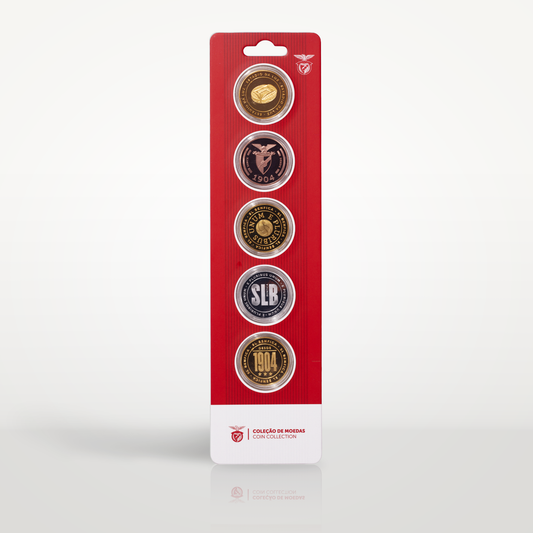 Moeda Oficial Sport Lisboa e Benfica Pack 5 Unidades