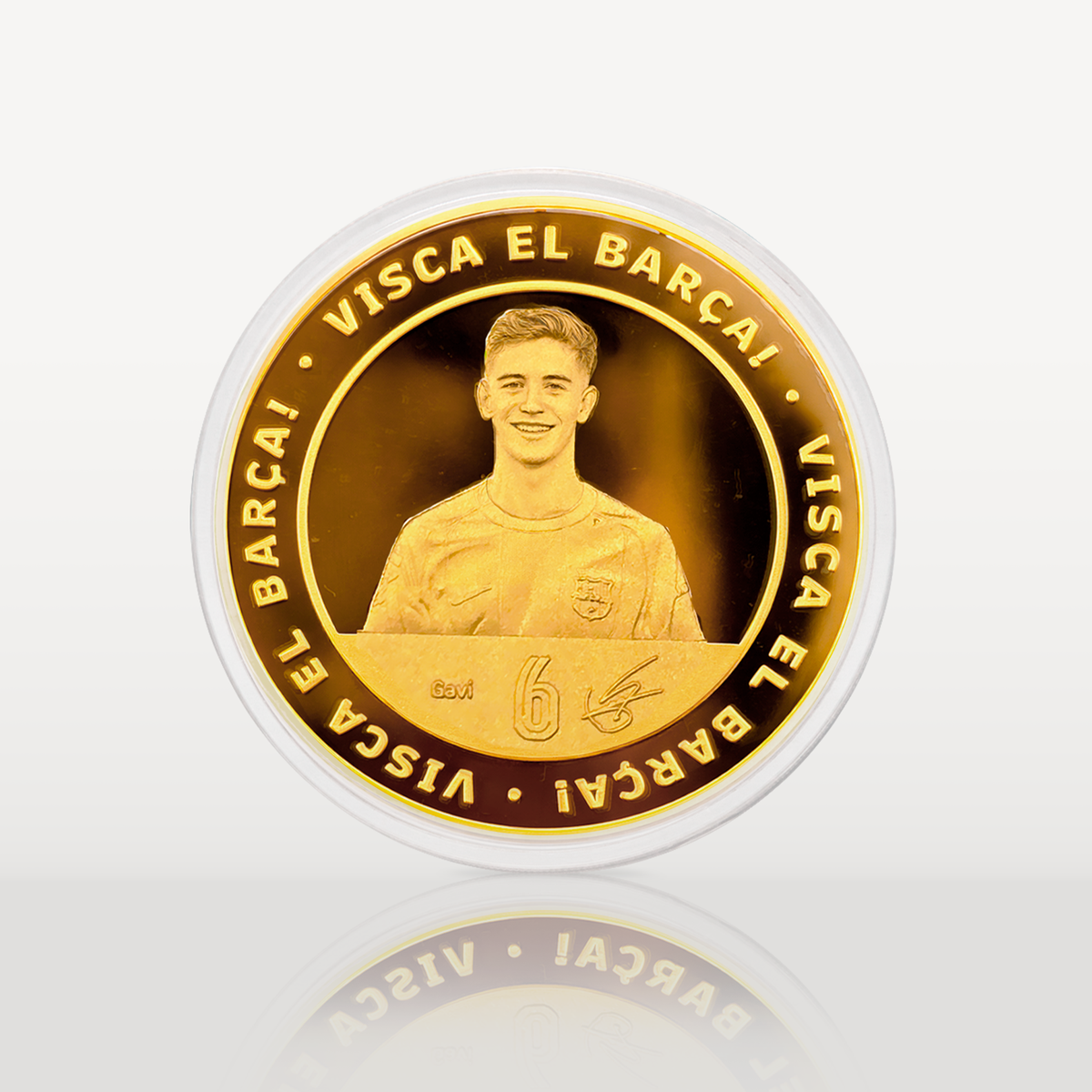 Gavi - Moeda Oficial Colecionável FC Barcelona Gavi Ouro