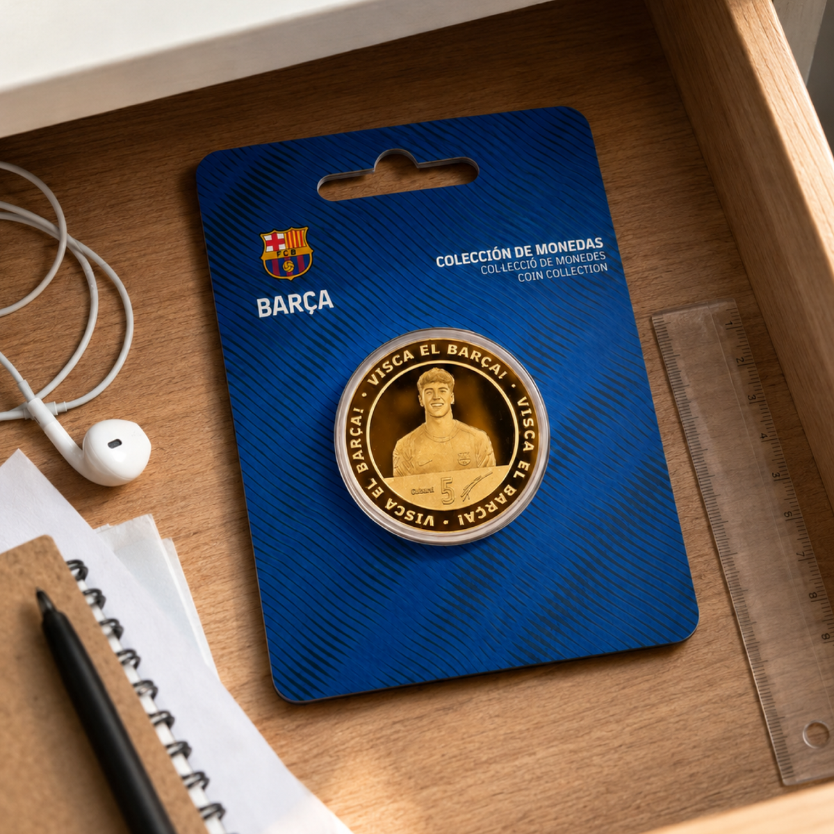 Pau Cubarsí - Moneda Oficial FC Barcelona Coleccionable Pau Cubarsí Oro