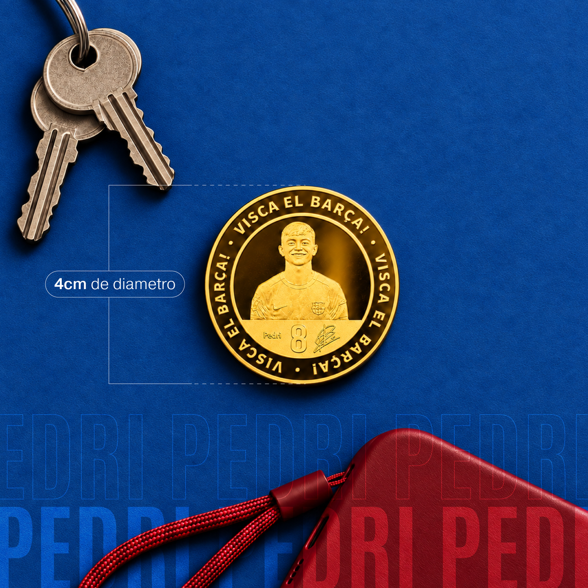 佩德里 - 巴萨官方收藏币 Pedri 金色