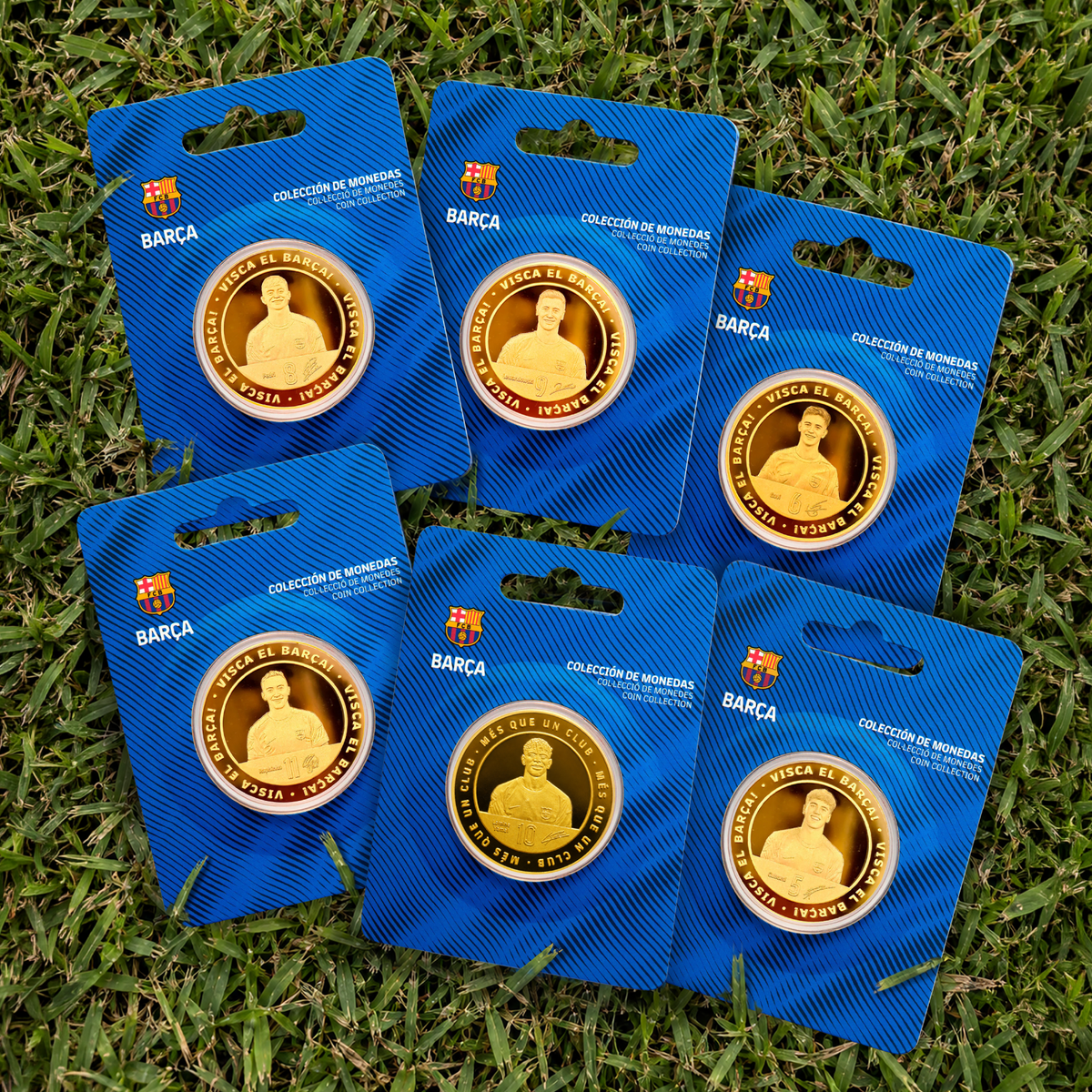 Pack Colección IDOLS FC Barcelona – 6 Monedas Oficiales Oro