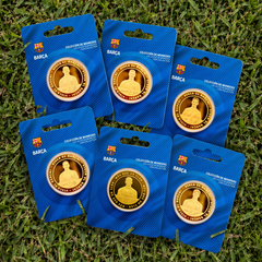 Pack Colección IDOLS FC Barcelona – 6 Monedas Oficiales Oro