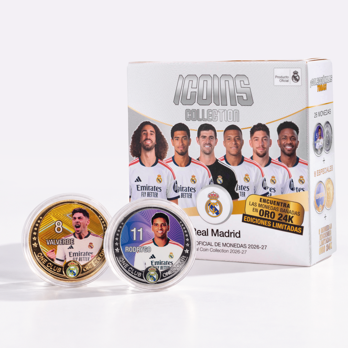 Pack 5 Sobres ICOINS  Real Madrid 26-27