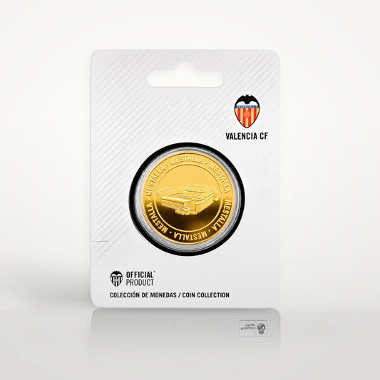 Moneda Oficial Valencia CF Coleccionable Mestalla Oro