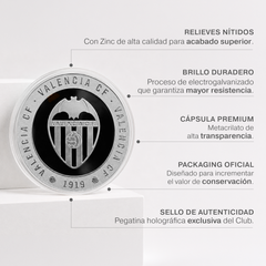 Moneda Oficial Valencia CF Coleccionable Terra de Valentia Plata