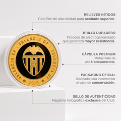 Moneda Oficial Valencia CF Coleccionable Bronco y Copero Oro