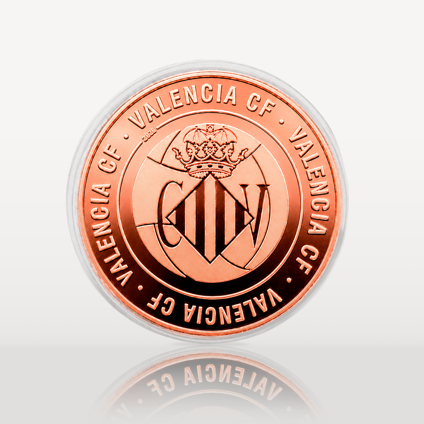 Moneda Oficial Valencia CF Coleccionable Escudo Histórico Cobre