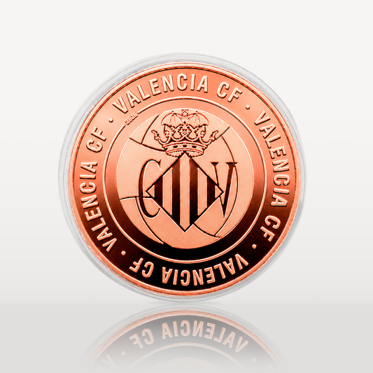 Moneda Oficial Valencia CF Coleccionable Escudo Histórico Cobre
