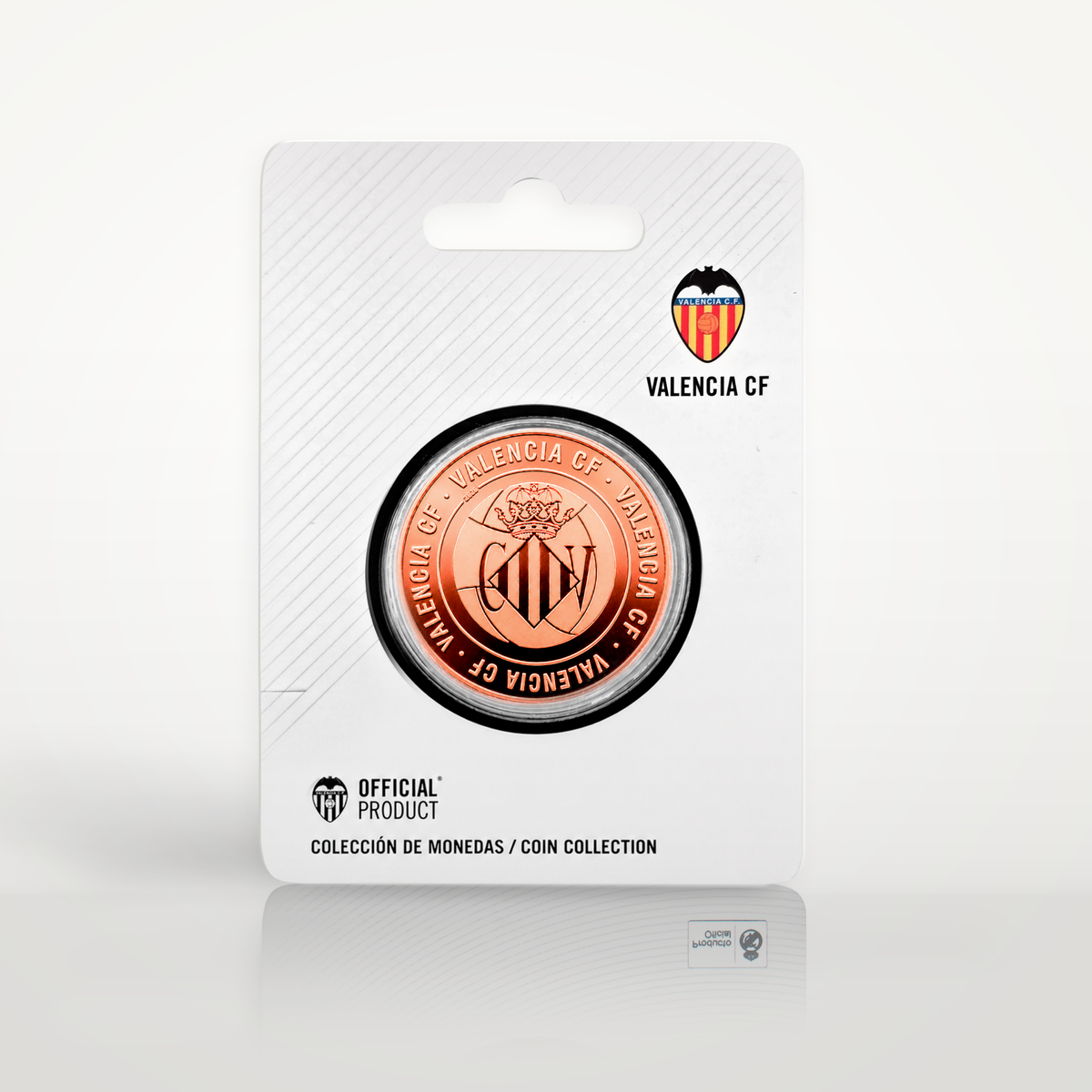 Moneda Oficial Valencia CF Coleccionable Escudo Histórico Cobre