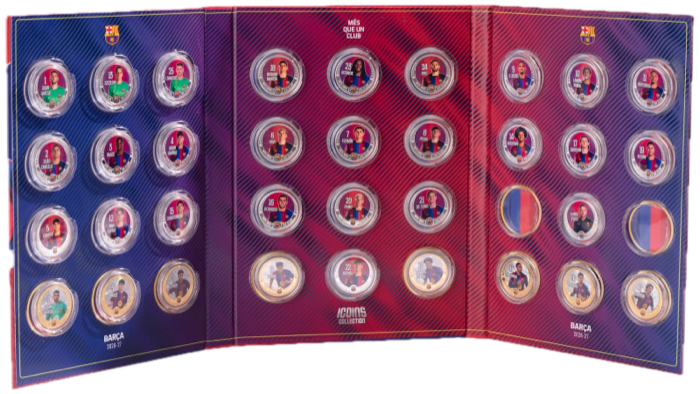Álbum premium completo con todas las monedas de la colección