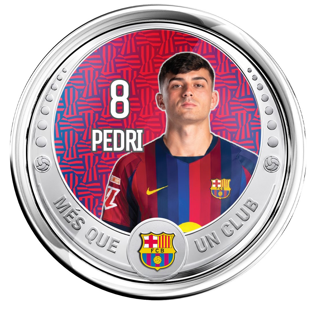 Moneda Core de Pedri en cápsula