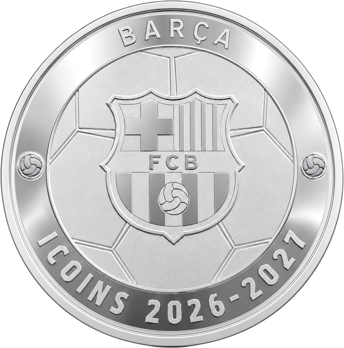 Moneda plateada FC Barcelona