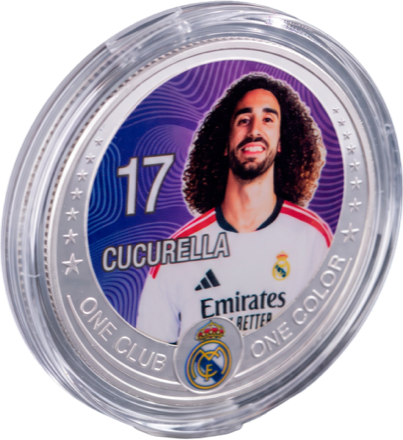 Moneda Core plateada de Cucurella